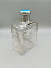 LARGE ART DECO GLASS, SILVER &