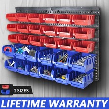 30 Bin Small Parts Organizer Garage Storage Wall Mounted Screws Bolts Nuts