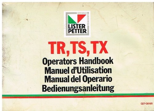 Lister petter tx - lister, tr