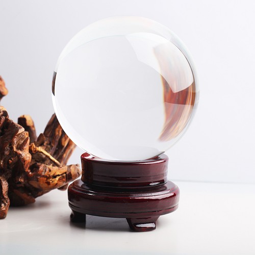 Clear glass crystal ball - clear,