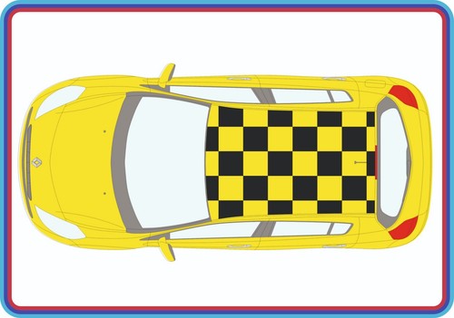 Chequered roof decals graphics - decals,