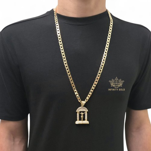 9ct gold jesus pillar - jesus,