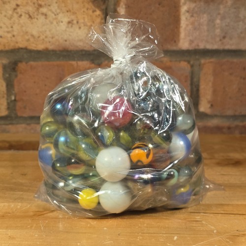 Mixed glass marbles job lot - mixed,