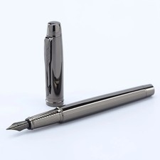 Silver Grey Metal Fountain Pen