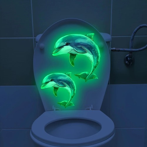 Luminous dolphin toilet - dolphin,