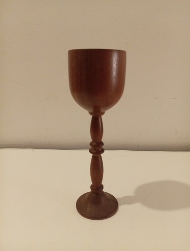 Wooden hand turned goblet - wooden,