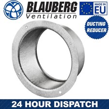 Metal In-line Fan Galvanised Spigots Rectangular Ducting To Circular 100-315mm