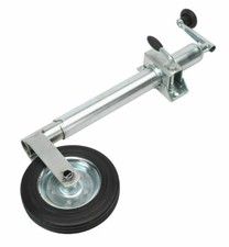 42mm Jockey Wheel Bracket Stand Wind Up Trailer Caravan Heavy Duty 150kg