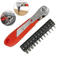 Convenient Right Angle Design for Tight Spaces Screwdriver with Bits Kit