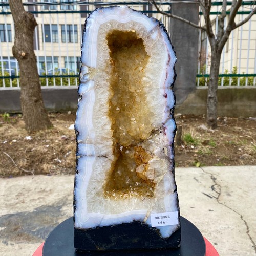 96lb natural citrine - 17.96lb, geode