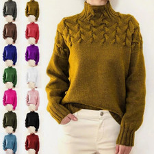 Ladies Roll Neck Warm Sweater