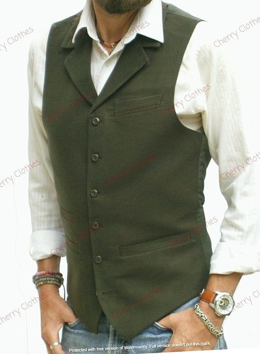 Mens moleskin cotton waistcoat - mens,