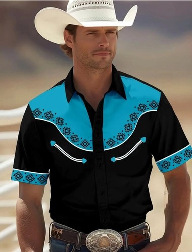 Cowboy western shirt men - western, men's