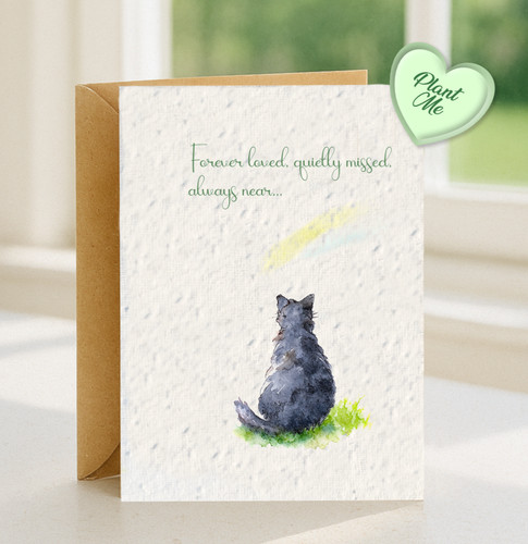 Plantable pet bereavement card - plantable,