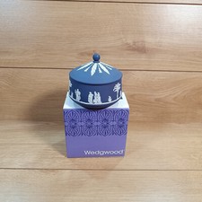 Wedgwood Jasperware Portland Blue Candy Box Round