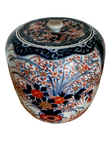 Japanese imari jar - imari, cover