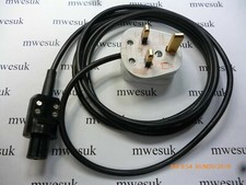 3 pin Mini Bulgin Mains 3 Core