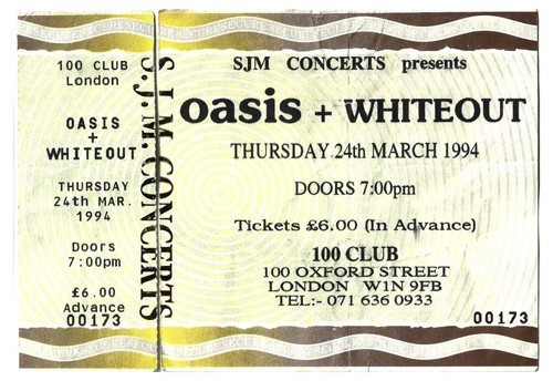 Rare vintage oasis ticket - vintage,