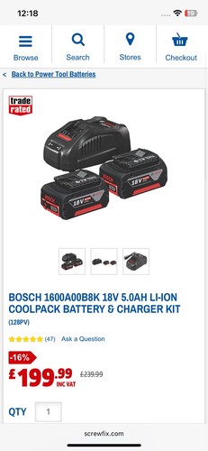 Bosch 1600a01ba4 18v charger - bosch,