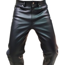 MENS BLACK FAUX LEATHER 501