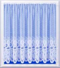 White leaf net curtain with