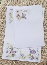 "Purple Butterfly Heaven" - A5 Letter Writing Paper sets (100gsm premium white)