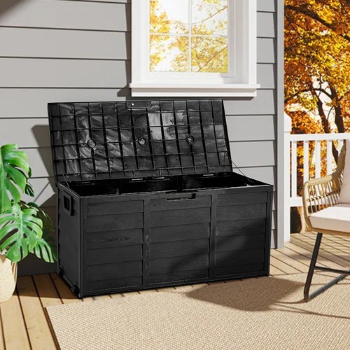 Black garden storage utility - storage,