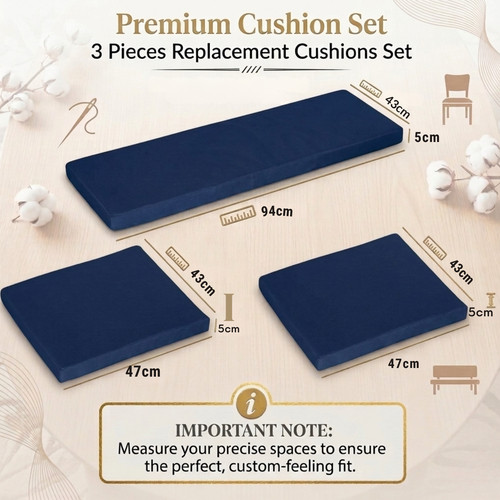 3pc replacement cushions - replacement, set