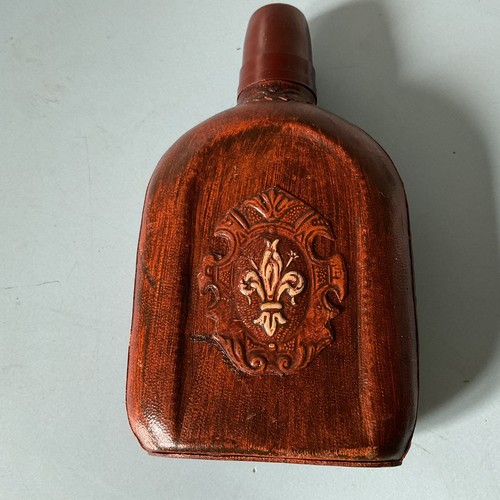 Vintage glass leather covered - vintage,
