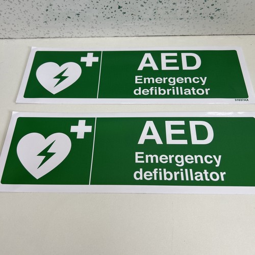 Aed defibrillator sign - aed,