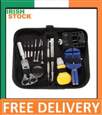 Watch Repair Kit Watchmakers Strap Clock Lid Complete Set of Tools With Case, IR