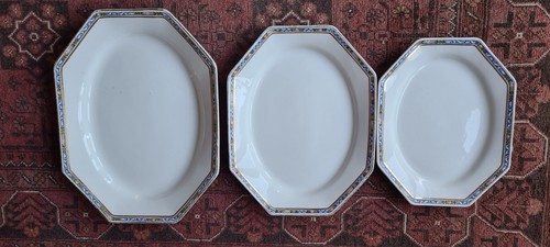 Three antique serving platters - serving,