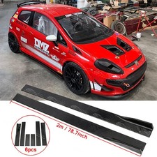 For Fiat Punto 78.7" Side Skirts Rocker Panel Extension Spoiler Splitter