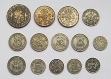 15/-  George V/VI pre 1947 50% silver coins - Filler/collectable coins - 83 gms
