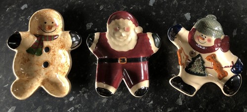 Antique christmas plates set - antique,