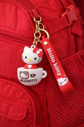 Red hello kitty - hello, keyring