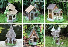 Fairy House Solar Garden Ornament Pixie Lawn Secret Garden Gift Patio Decoration