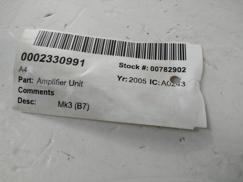 2005 audi amplifier unit - audi,