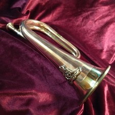 Copper & Brass Bugle Military Style Instrument 27cm Gift Army Band Enthusiast