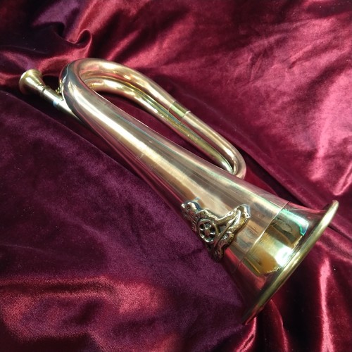 Copper brass bugle - bugle, military