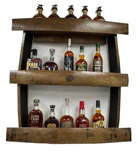 Whiskey barrel stave wall - whiskey,