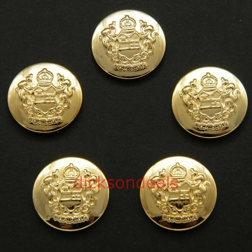 Military buttons gold colour - military,