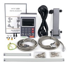 LED Digital Readout Dro Display+2pc Magnetic Scale for Mini Metal Lathe 7"x14" *
