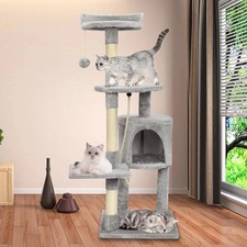 Large Cat Tree Activity Centre Scratching Post For Adult Cats Climbing Tower UK