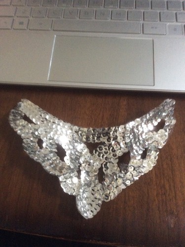 Beaded sequin patch applique - beaded,