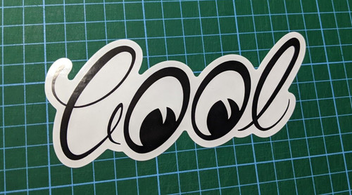 Cool moon eyes sticker - cool,