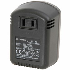 110 VOLT TO 240 VOLT STEP DOWN TRANSFORMER USA TO UK 45 WATT UK PLUG 