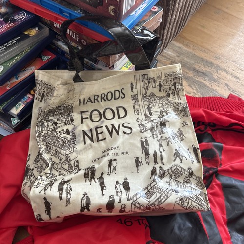 Vintage harrods vinyl - tote, bag