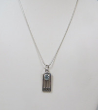 925 Sterling Silver Blue Topaz Charles Rennie Macintosh design Necklace
