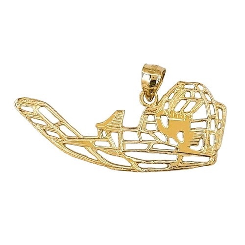 14k yellow gold airboat - gold,